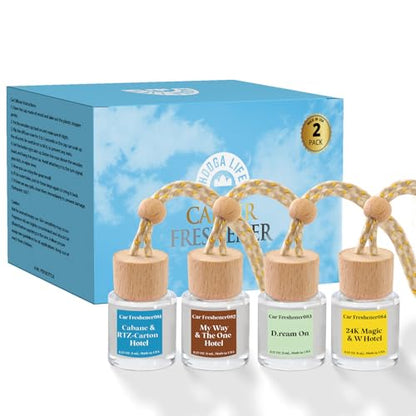 Car Air Freshener Diffuser 4 Pack Hanging Car Freshener for Women