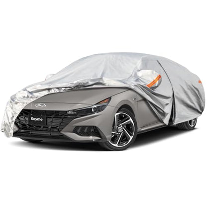 6 Layers Waterproof Car Cover for Hyundai Elantra 2006 (LM-Silver / 40. Custom Fit Hyundai Elantra)