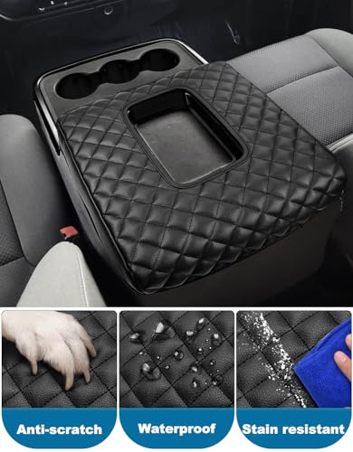 Center Console Cover for 2014 (Jump Seat, Silverado & Sierra 2014-2018 / Black Cushion)