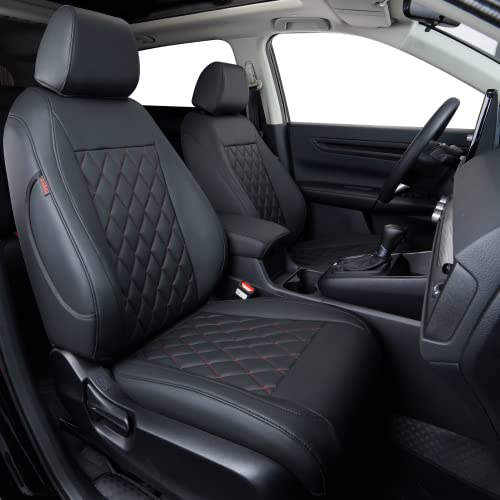 CRV Car Seat Covers Custom Fit for Honda 2023 (Leatherette(Red/Black) / 2023-2026 CRV LX,EX,EX-L,Sport,Hybrid,Trailsport)