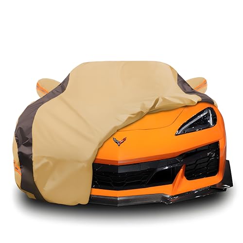 Car Cover Waterproof All Weather Compatible with Chevy Corvette C4 C5 C6 C7 C8 (A Compatible with chevy Corvette)