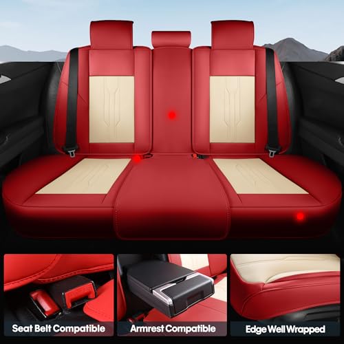 Car Seat Covers Full Set (FULL SET / RED)