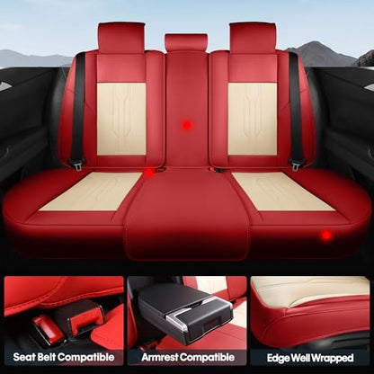 Car Seat Covers Full Set (FULL SET / RED)