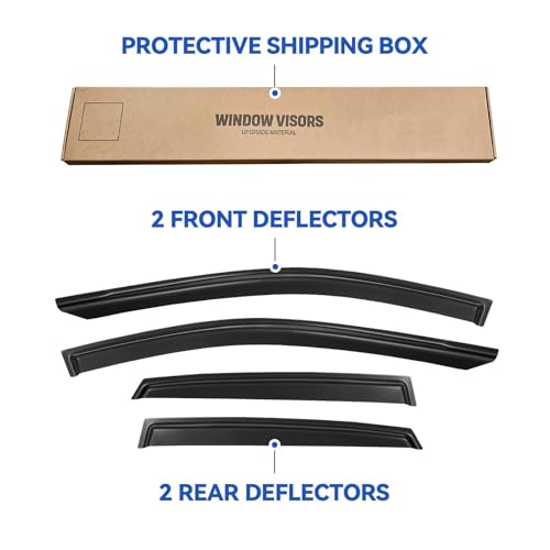 Window Visors Rain Guards for 2018 (2018-2023 Hyundai Kona)
