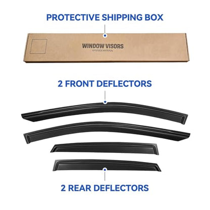 Window Visors Rain Guards for 2018 (2018-2023 Hyundai Kona)