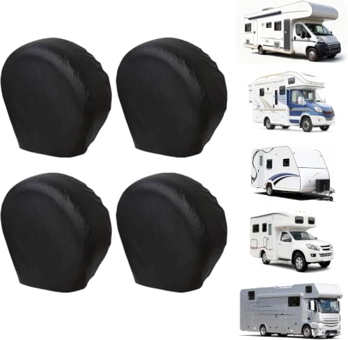 RV Tire Covers 4 Pack (RV Tire Covers(Black) / Fits 33-35IN)