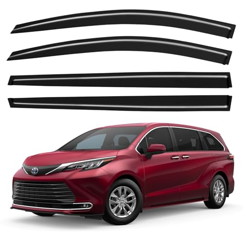 Window Visors Rain Guards for 2021 2022 2023 2024 2025 2026 Toyota Sienna (2021-2026 Toyota Sienna)