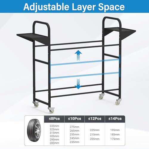 Tire Storage Rack 57" x 55.1" x 20" w (57" x 55.1" x 20" / Modern)