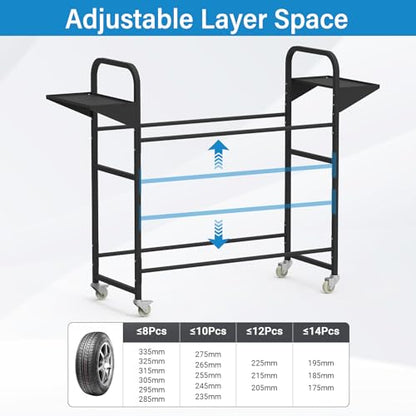Tire Storage Rack 57" x 55.1" x 20" w (57" x 55.1" x 20" / Modern)