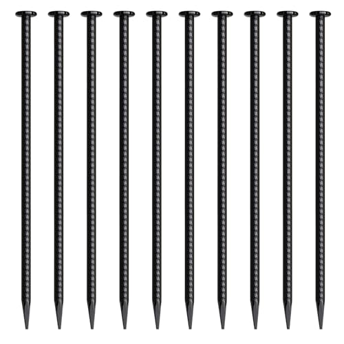 16 Inch Rebar Stakes 10 Pack Heavy Duty Ground Anchors 1 (T-16"x1/2"-10pcs)