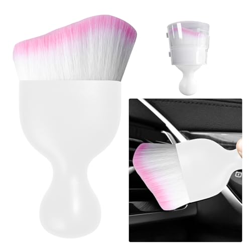 Car Detailing Brush (White/White/Pink / 1 PC)