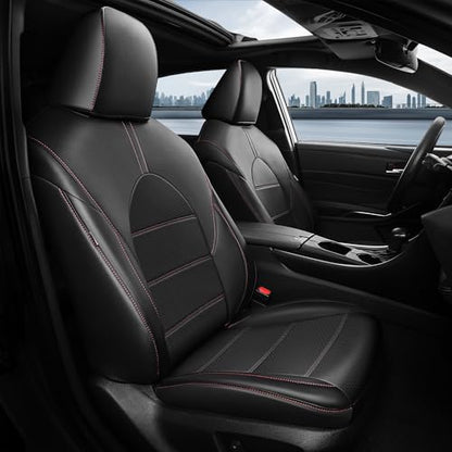 Custom Seat Covers for Toyota Camry 2018 (Black With Red Trim / 2018-2024 Camry LE/SE/SE Nightshade)