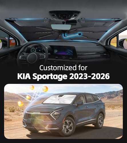 Windshield Sun Shade for Kia Sportage 2023 (Fit for Kia Sportage 2023-2026)