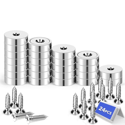 Magnets Neodymium Magnet 30LBS Strong Heavy Duty Rare Earth 24 P (30 lbs)