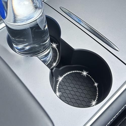 2pcs Bling Car Cup Holder Coaster (New Black / 2pcs)
