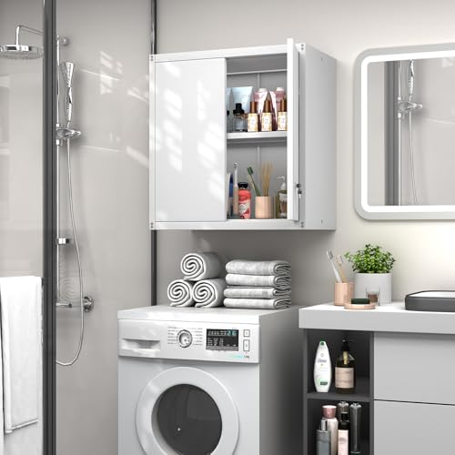 Metal Wall Cabinet (28"H / White)