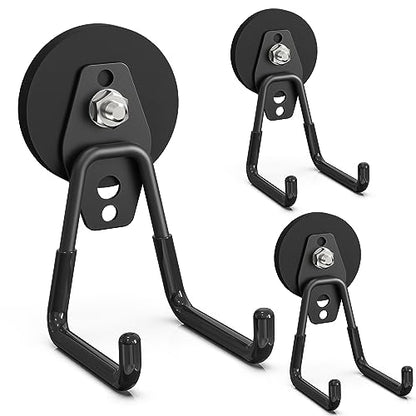 Magnetic Garage Hooks (Black)