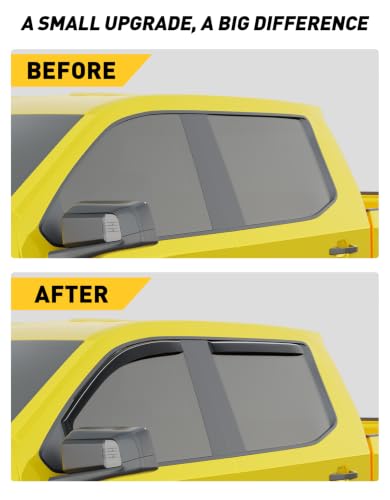 Window Rain Guards for 2019 (2019-2026 Chevy Silverado/GMC Sierra 1500 Crew Cab)