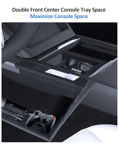 5PCS Center Console Organizer Tray for Tesla 2025 2026 Model 3 Highland Model Y Juniper & Model Y L Accessories (Juniper & Highland (Style 2))