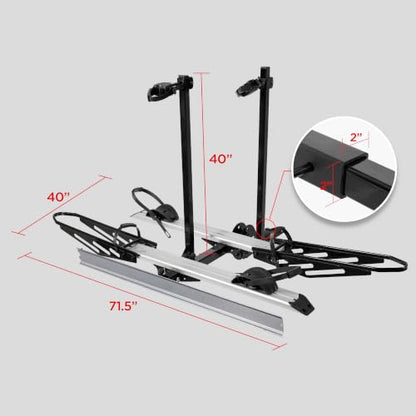 Young Hitch Mount Ebike Rack for Car (2-BIKE RACK 200LBS)
