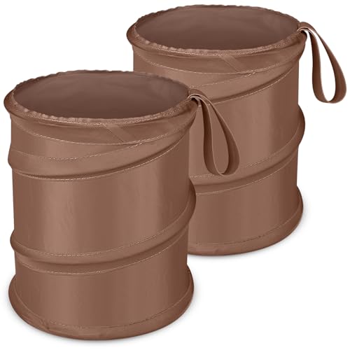 Car Trash Can (Brown / 1 Gallons-2 Packs)