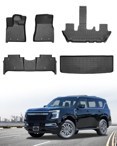 Floor Mats & Cargo Liner for Nissan Armada (For Nissan Armada/Infiniti QX80 | 2025 | Combo Set | 7 Seats)