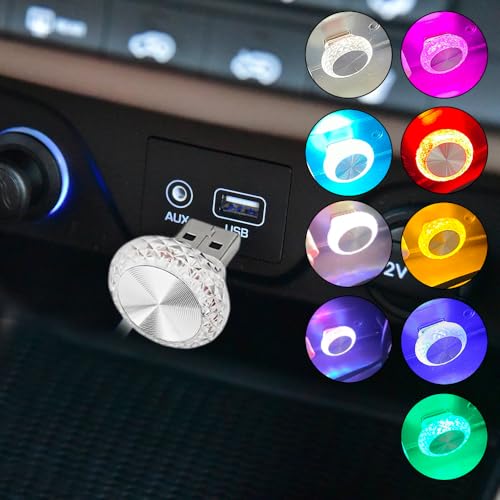 4PCS USB LED Car Interior Atmosphere Lamp (Green)
