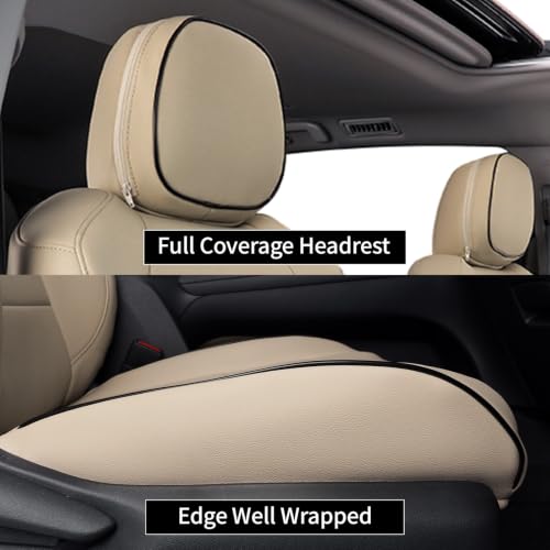 Sienna Seat Covers for 2021 (Leather (Beige) / 2021-2026,2nd Row Captian Chair(Without Legrest))