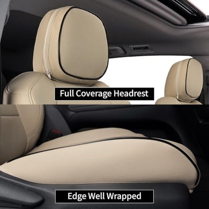 Sienna Seat Covers for 2021 (Leather (Beige) / 2021-2026,2nd Row Captian Chair(Without Legrest))