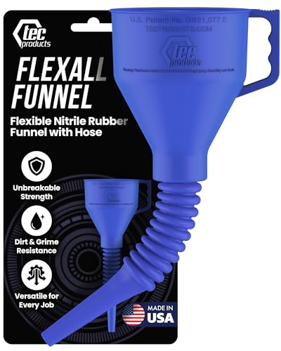 FlexAll Long Flexible Oil Change Funnel (Blue / Small)