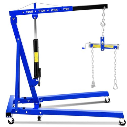 2 Ton Hydraulic Engine Hoist with Lever Stabilizer (with Lever / Blue)
