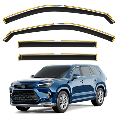 Window Visors Rain Guards for Toyota Grand Highlander 2024 (Fit for 2024-2026 Toyota Grand Highlander)