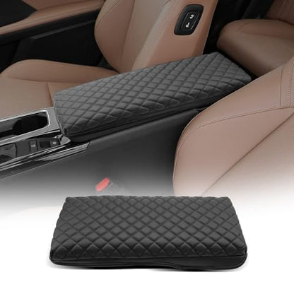 for 2025 2026 Toyota Camry Center Console Cover Armrest Box Cover for Camry (Toyota Camry 2025+ Thickened Black Leather Square)