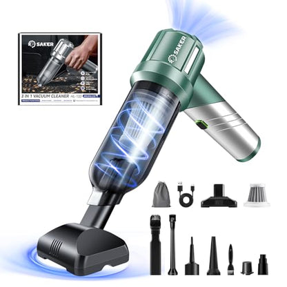 Handheld Car Vacuum Cordless Portable 17000PA HL133 Olive Green (Green)