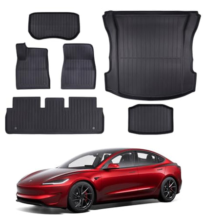 2025 New Version Floor Mats for Model 3 Highland (6 PCS for Model 3 2024-2025)