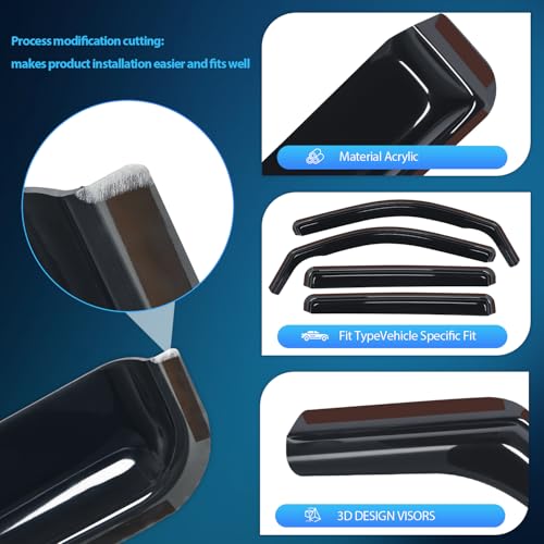 in Channel Window Rain Guards for Ford Maverick 2022 (Ford Maverick 2022-2026)