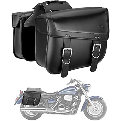 Motorcycle Saddlebags 30L Large Capacity Universal Saddle Bags (Black with Inner Pocket / 30 L)