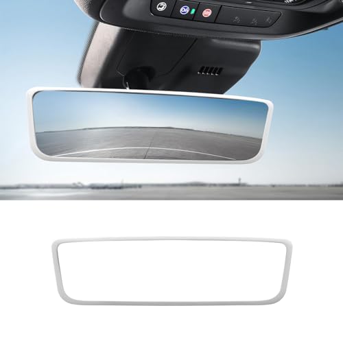 Car Rear View Mirror Protector Frame (White-1PCS)