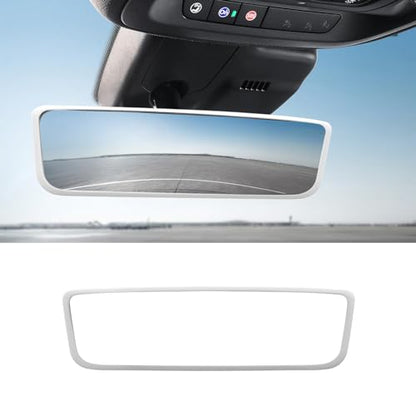 Car Rear View Mirror Protector Frame (White-1PCS)
