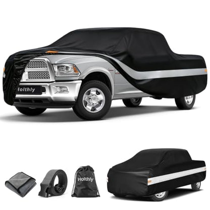 10 Layers Truck Cover Waterproof All Weather Custom Fit for Ford (Black Gray / Custom Fit for Ford/Ram/Chevrolet Regular Cab SB)