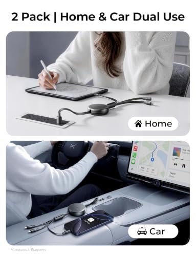 Multi Charging Cable (Black / 3.7FT+3.7FT)