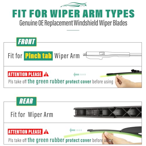 Windshield Wiper Blade Replacement for Lincoln MKX Nautilus 16 (24"/18"/11")