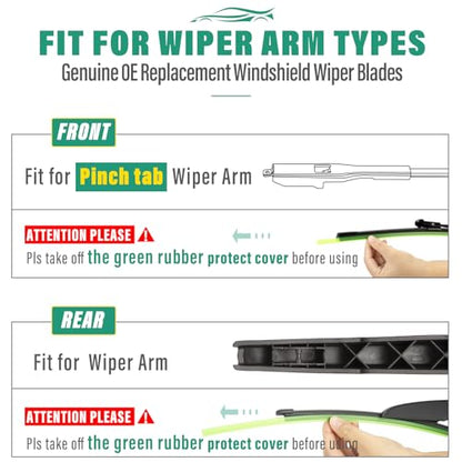 Windshield Wiper Blade Replacement for Lincoln MKX Nautilus 16 (24"/18"/11")