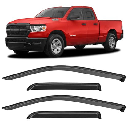 Window Visors Rain Guards for 2019 (2019-2025 ram 1500 quad Cab)