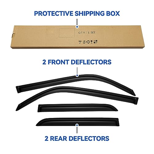 Window Visors Rain Guards for 2010 (2010-2024 toyota 4runner)