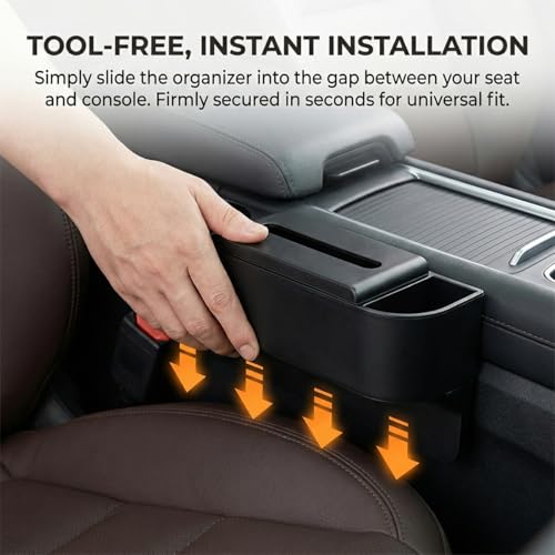 Car Seat Gap Filler Organizer (Black)