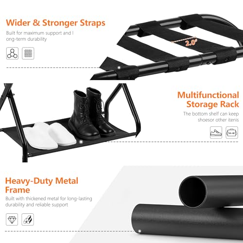 Luggage Rack for Guest Room (Black)