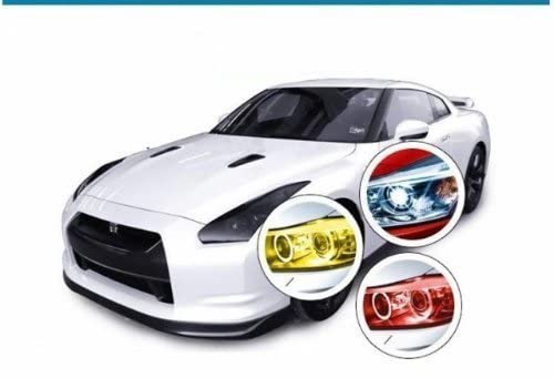12 by 48 Inches Self Adhesive Headlight (12 X 48 / Light Black)