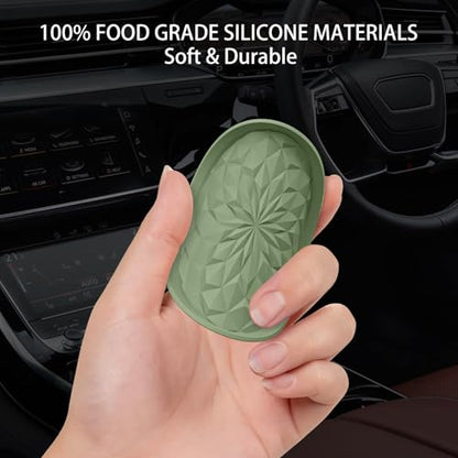 Car Coasters for Cup Holders [4 Pack] (4pack-olive Green)