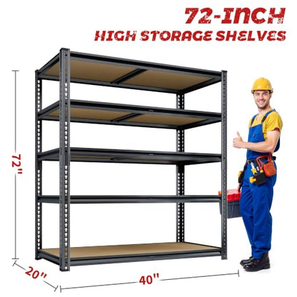 Storage Shelves (72" H x 40" W x 20"D)
